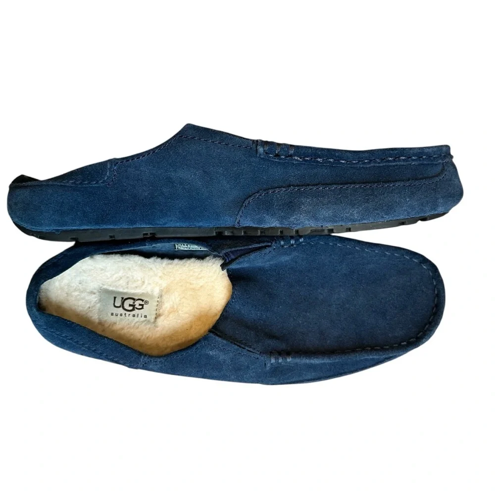 Ugg Ascot Deep Ocean Blue Slippers‎ Size 10 like new condition